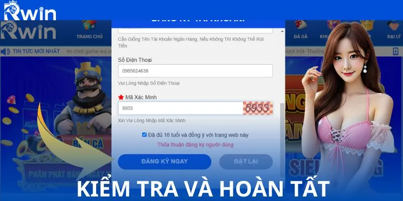 Kiểm tra – Bước cuối của hướng dẫn đăng ký bl555